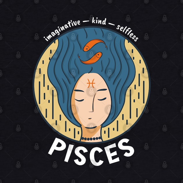 Pisces Zodiac Girl by Whimsical Frank